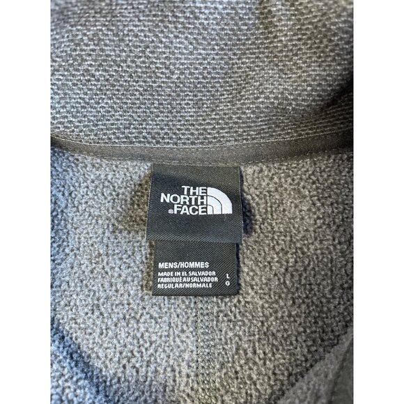 The North Face Mens 1/4 Zip Gray Fleece Pullover Sweater Size L Regular Fit - Picture 5 of 8